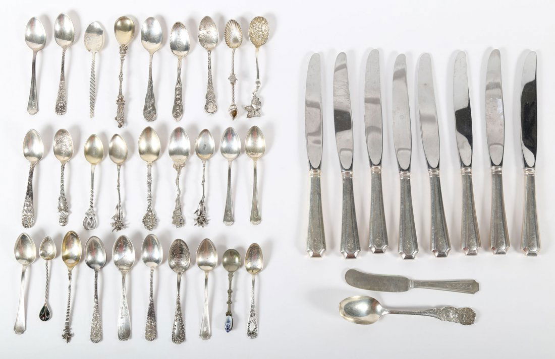 Assorted silver demitasse & souvenir spoons (1 of 10)