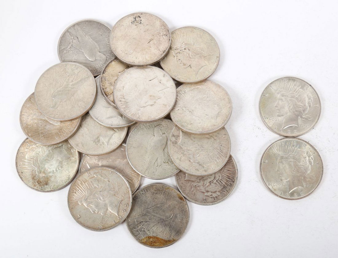 [USA] 20 Peace Dollars, 1922-26s (1 of 3)