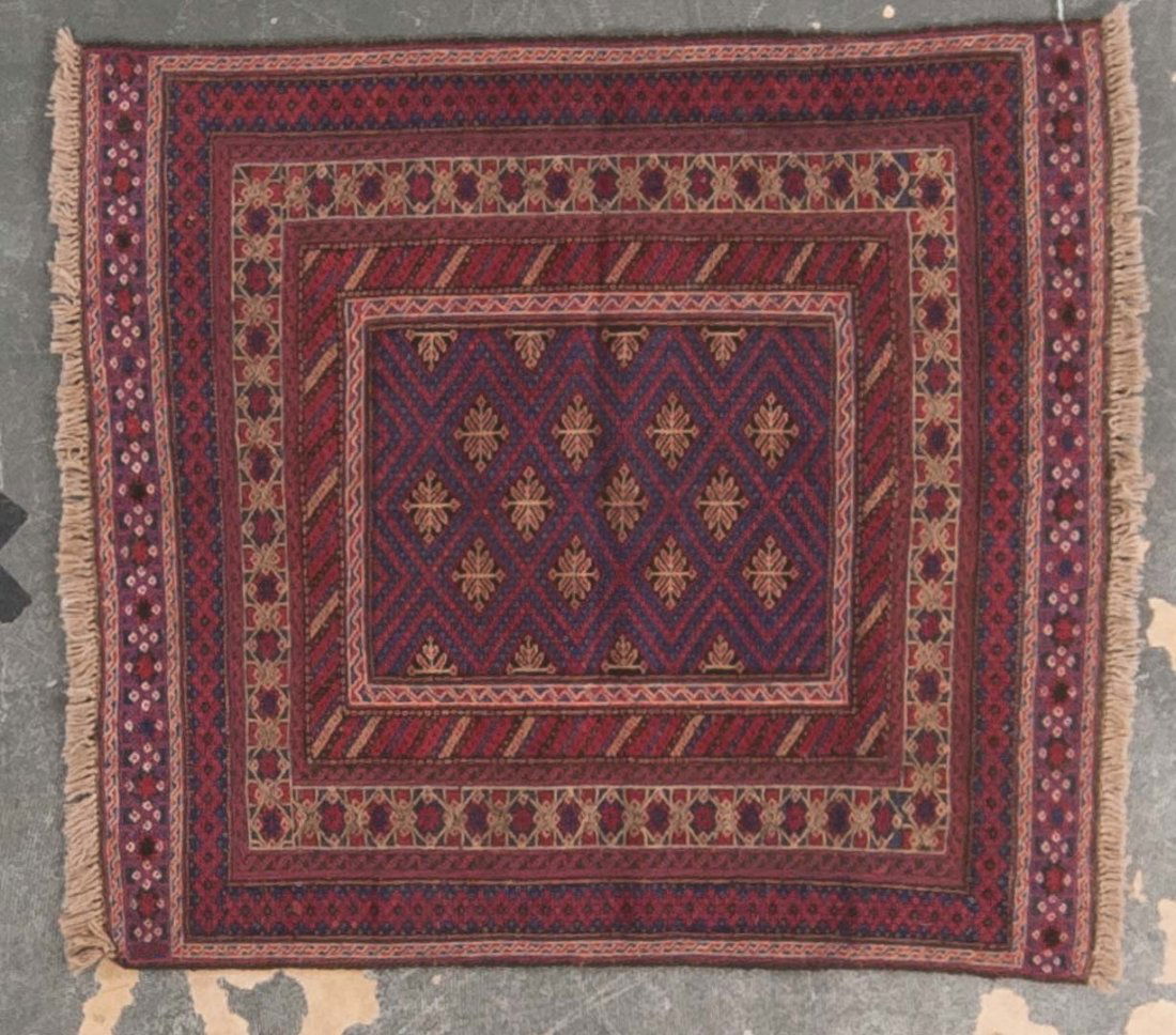 Afghani tribal rug, approx. 3.8 x 4.1 (1 of 1)
