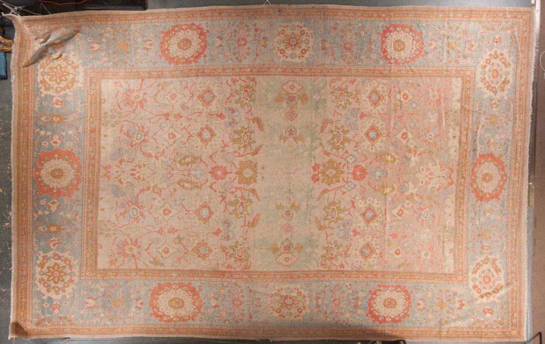Turkish Oushak carpet, approx. 13.6 x 20.4 (1 of 1)