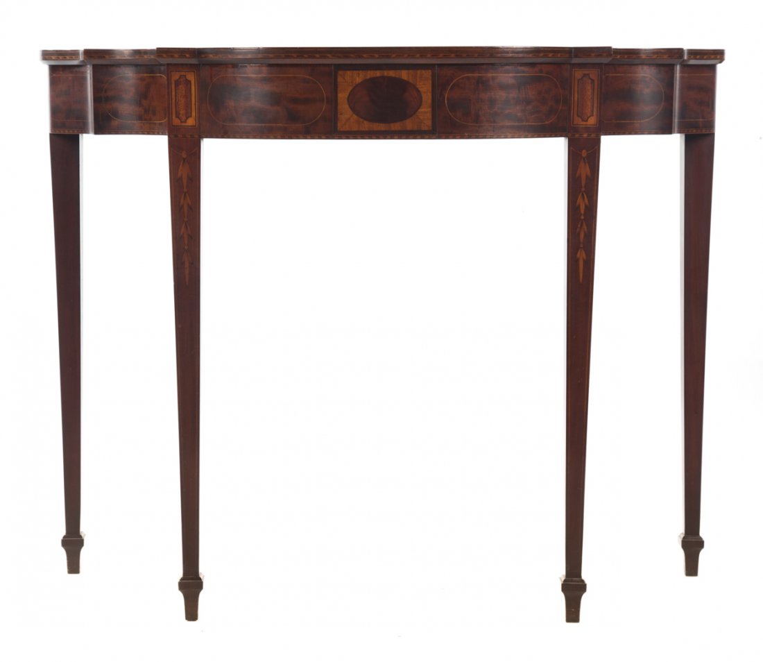 Federal style inlaid mahogany console table (1 of 5)