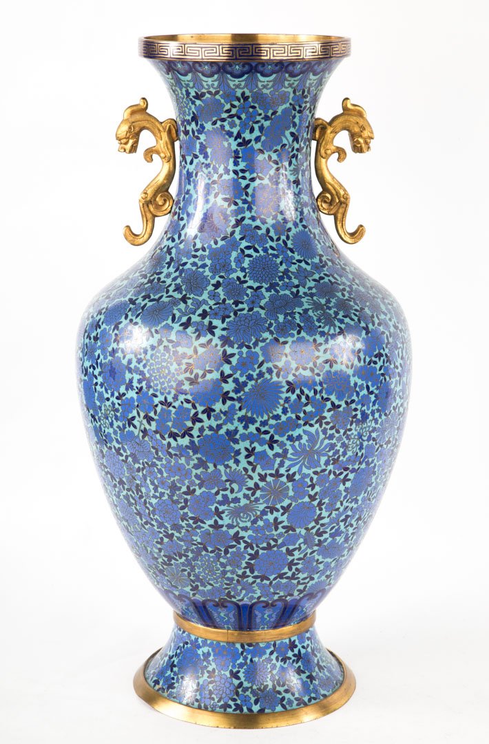Chinese cloisonne enamel vase (1 of 5)