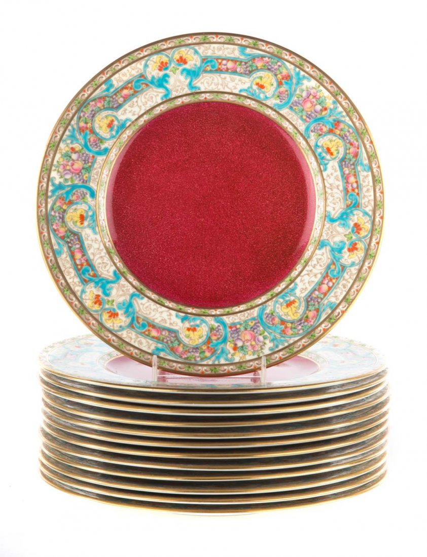 Wedgwood china Exeter cabinet plates (1 of 5)