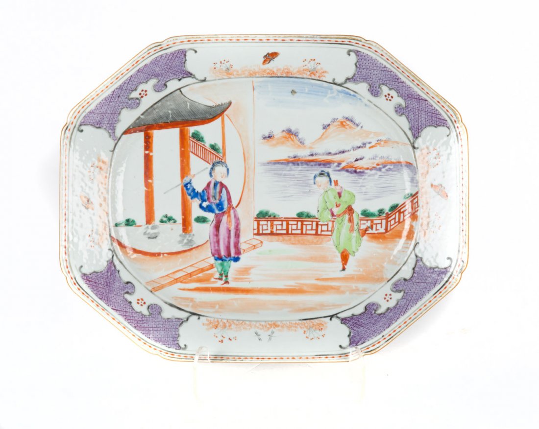 Chinese Export Mandarin palette platter (1 of 4)