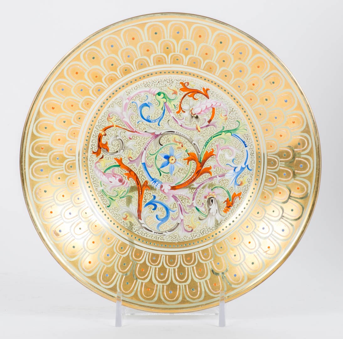 Moser enameled and gilt glass dish (1 of 4)