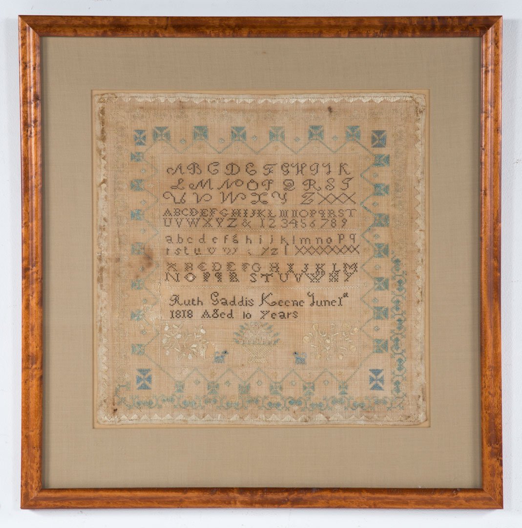 American needlework sampler, 1818 (1 of 4)
