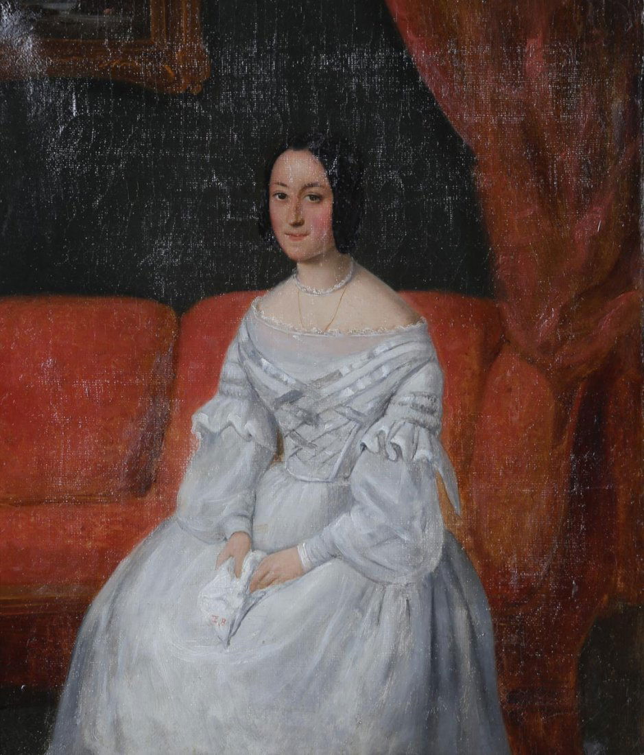 American School, 19th c. Portrait of a Lady, oil (1 of 4)
