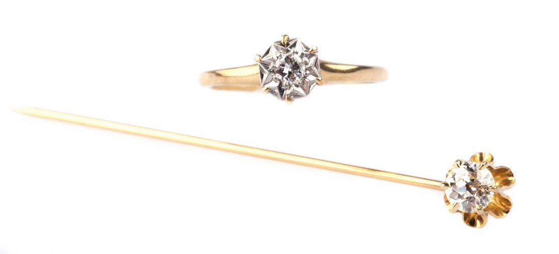 A Diamond Stick Pin and Ring (1 of 5)