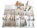 Assorted sterling silver flatware & a salt shaker