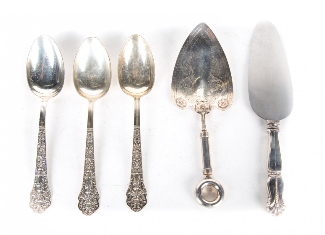 19th century sterling & coin silver serving pieces (1 of 3)