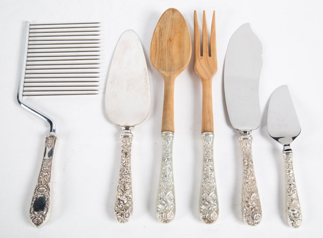 Kirk "Repousse" sterling handled serving articles (1 of 3)