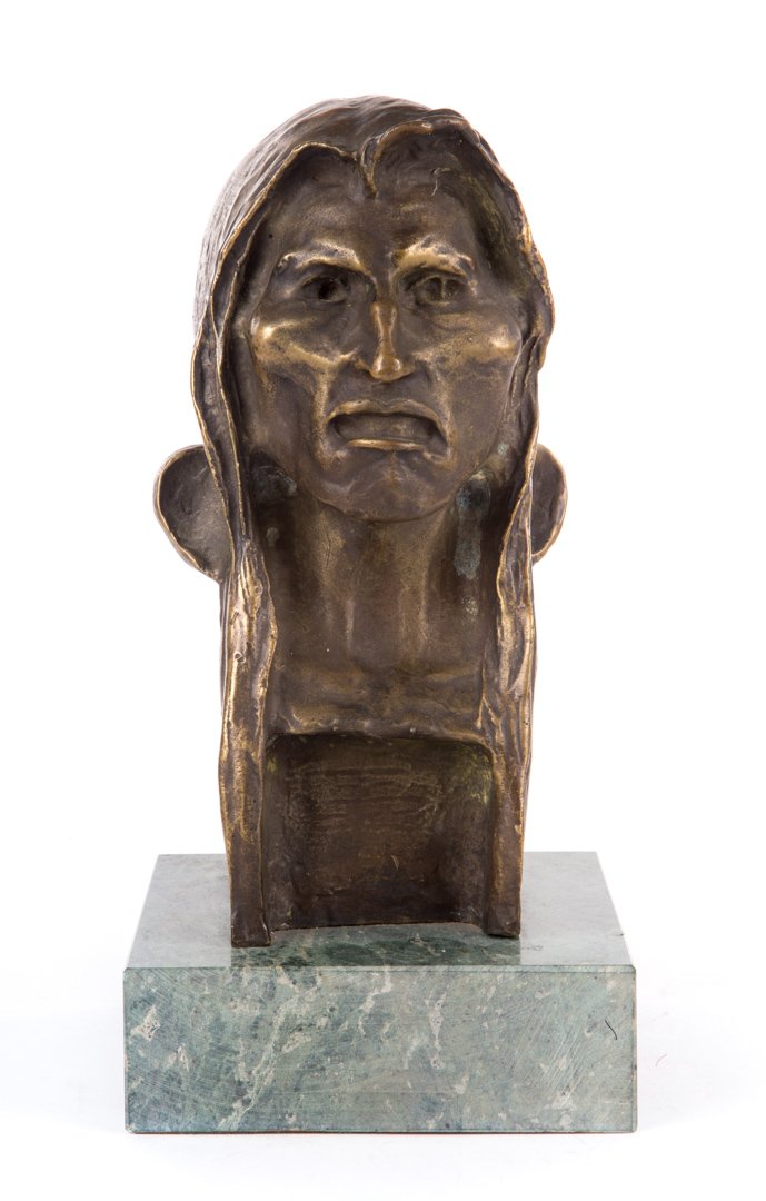 American School, 20th c. Native American, bronze (1 of 3)