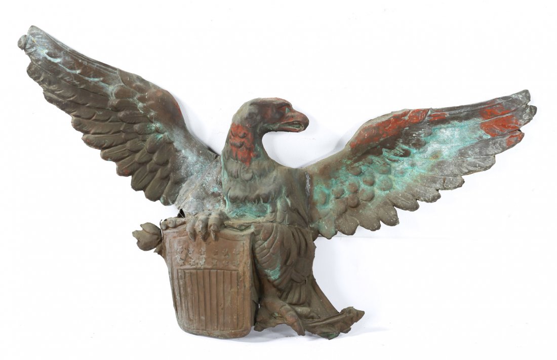American polychrome copper eagle wall plaque (1 of 2)