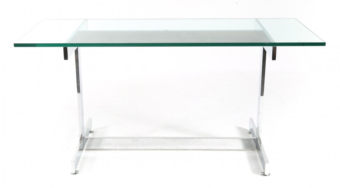 Milo Baughman style sofa table (1 of 3)