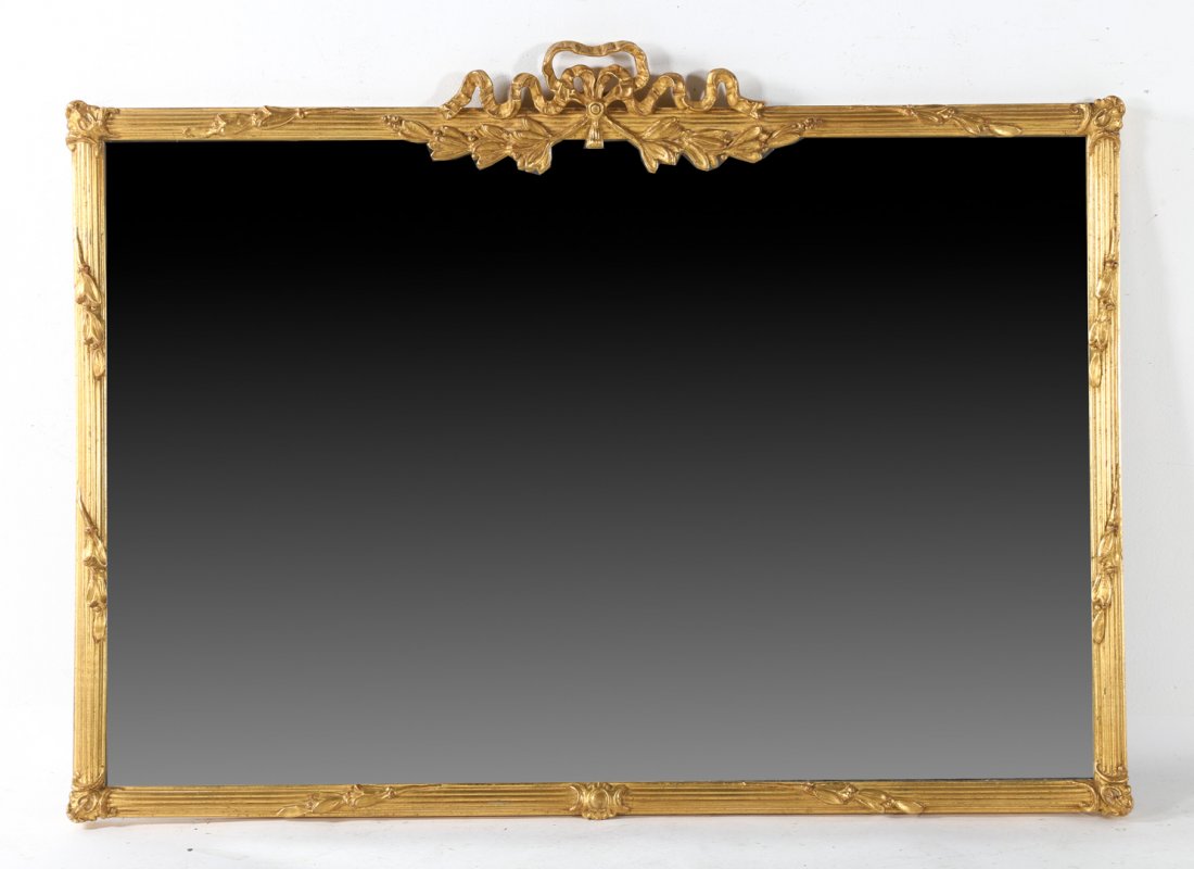 Louis XVI style giltwood rectangular mirror (1 of 3)