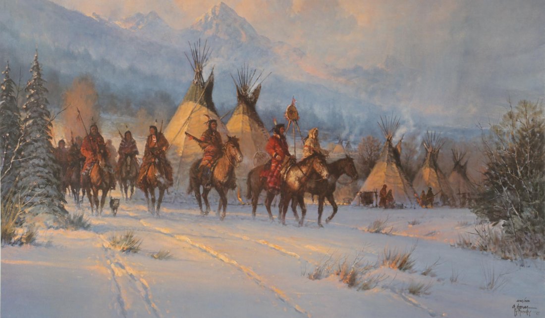 G. Harvey. "In the Land of the Tetons," serigraph (1 of 4)