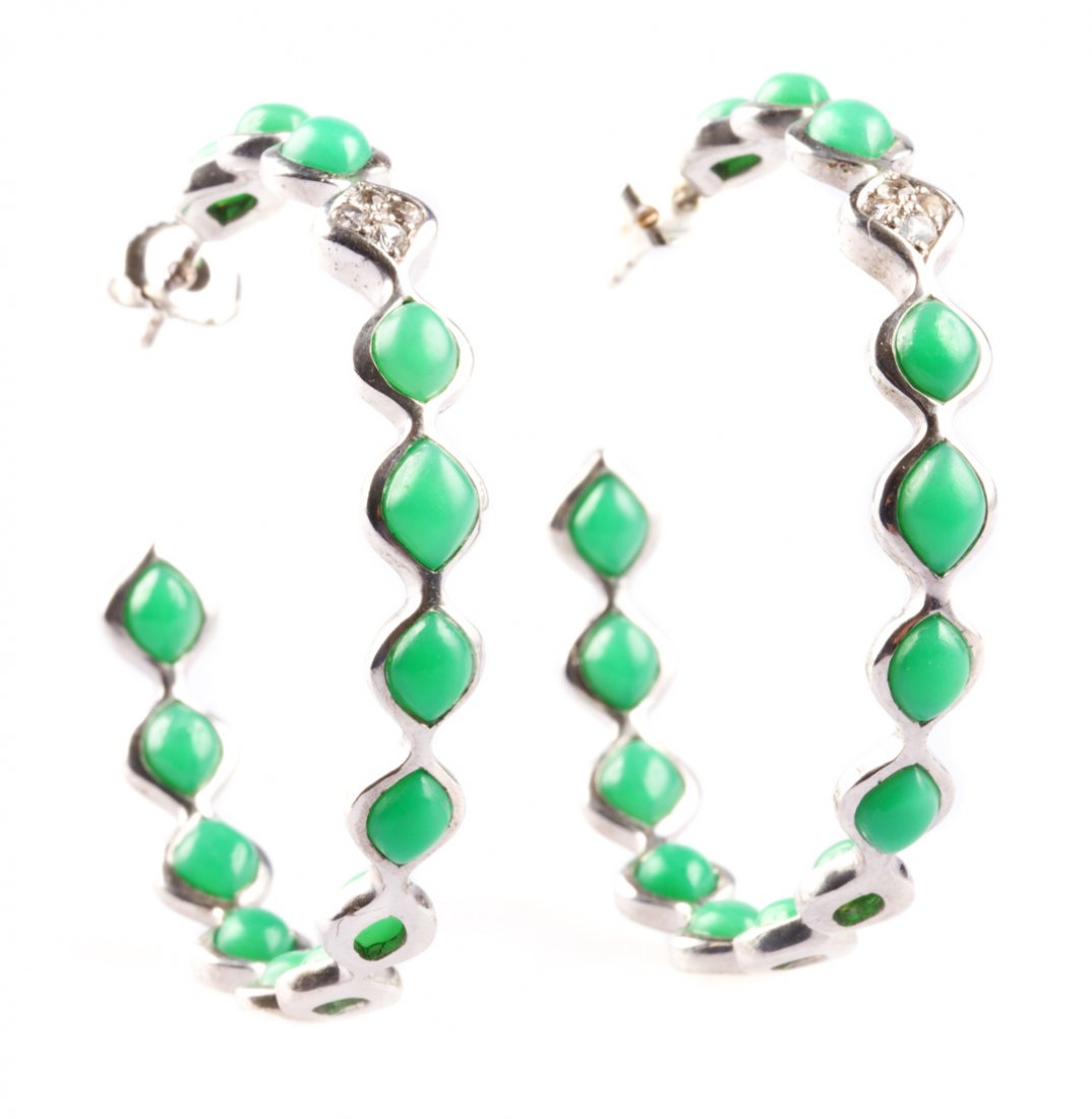 An Elizabeth Showers White Sapphire Earrings (1 of 4)