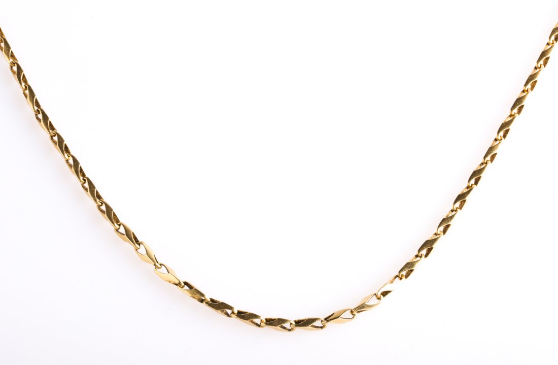 A Hefty, Long 14K Gold Chain (1 of 4)