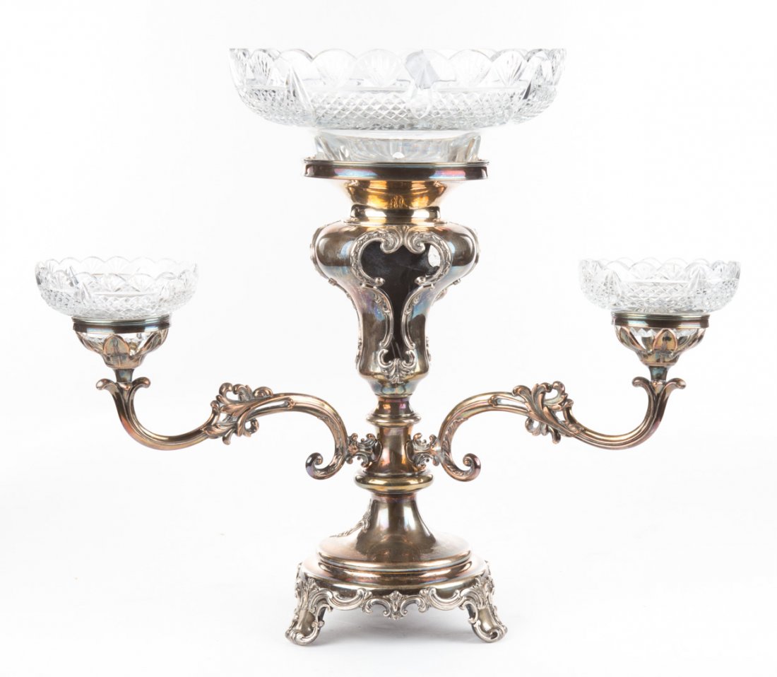 Victorian style Sheffield silver-plated epergne (1 of 8)
