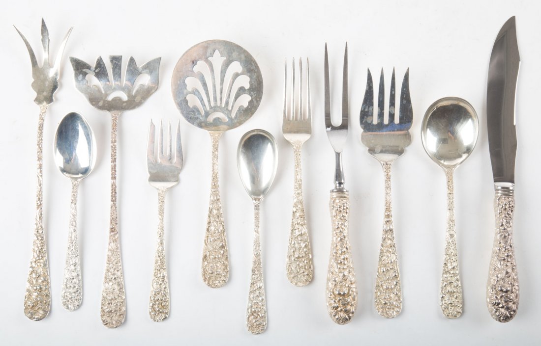 Stieff "Rose" sterling flatware service for twelve (1 of 6)