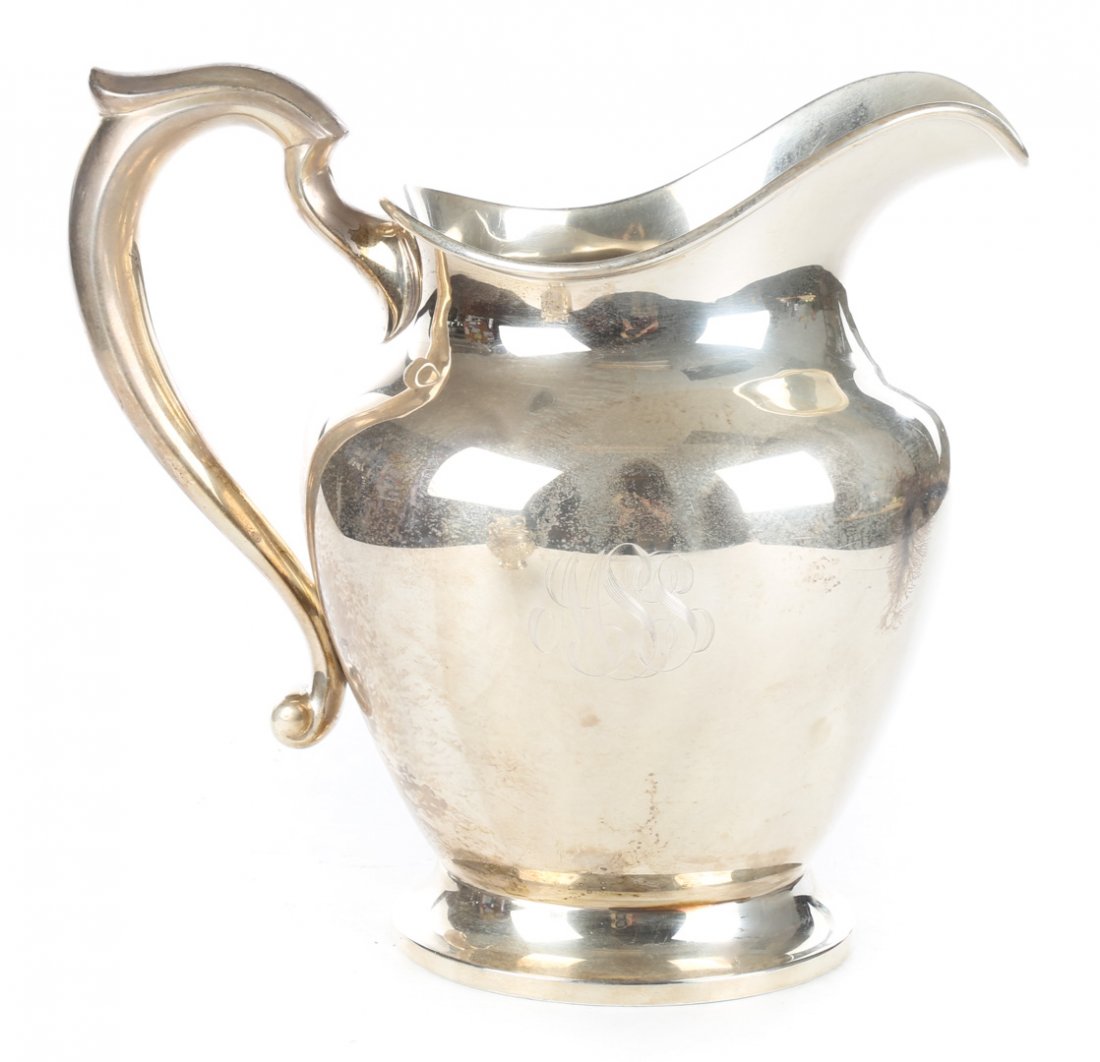 Large American sterling silver water pitcher (1 of 5)