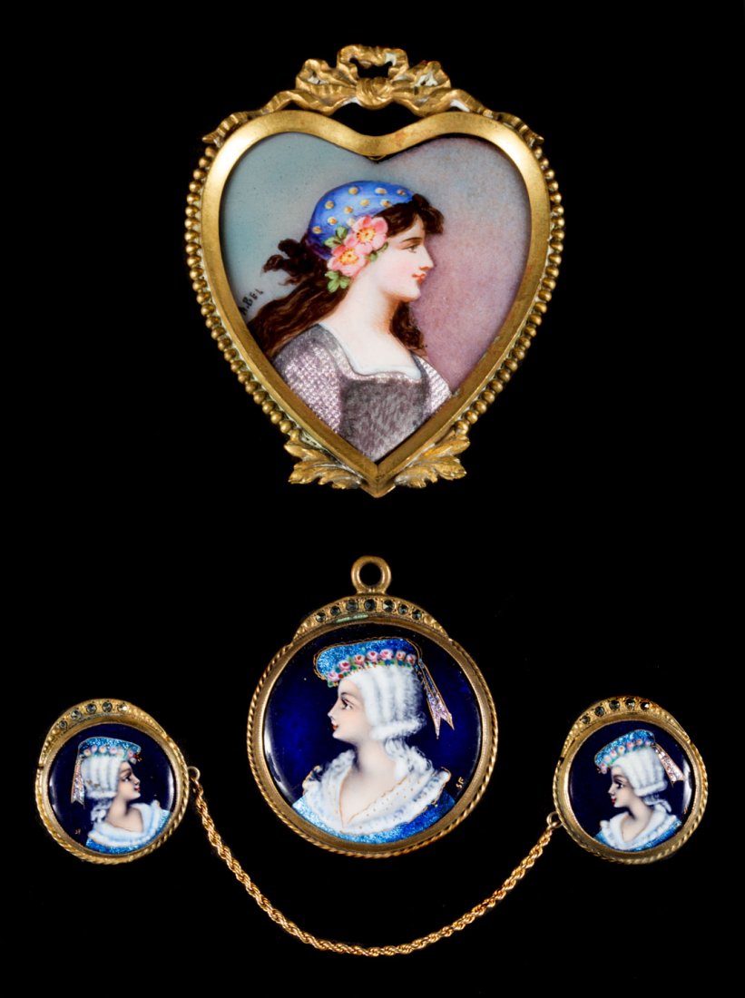 A Group of Miniature Portrait Jewelry (1 of 4)