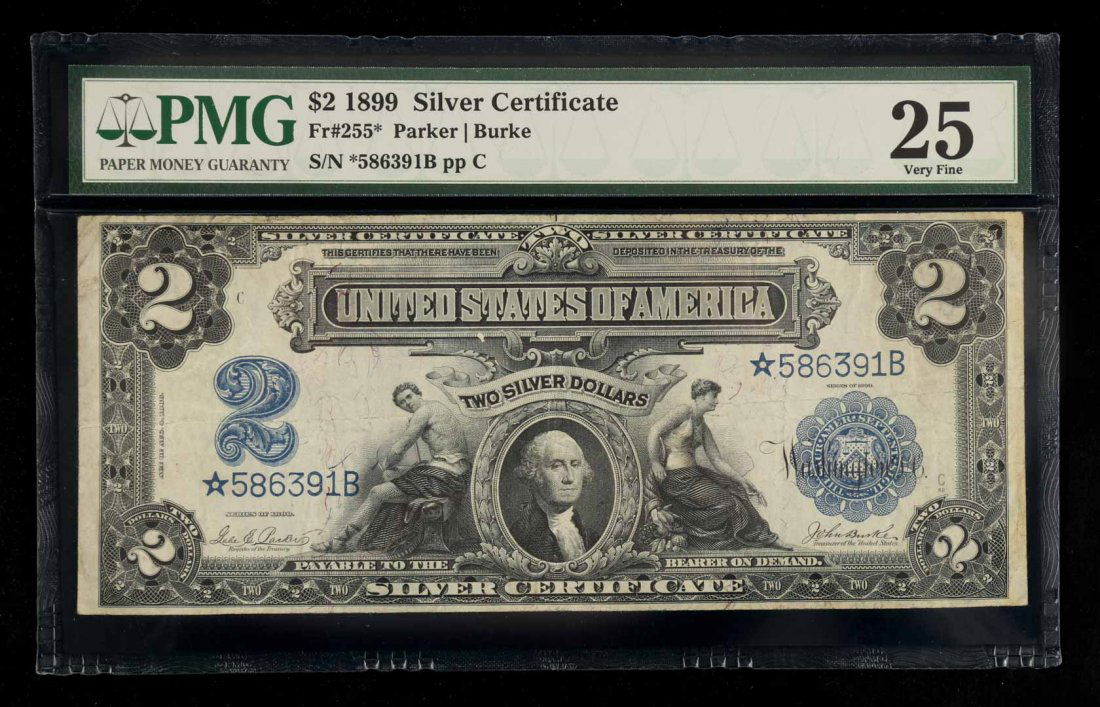 Fr. 255* 1899 $2 Silver Certificate Star Note (1 of 2)
