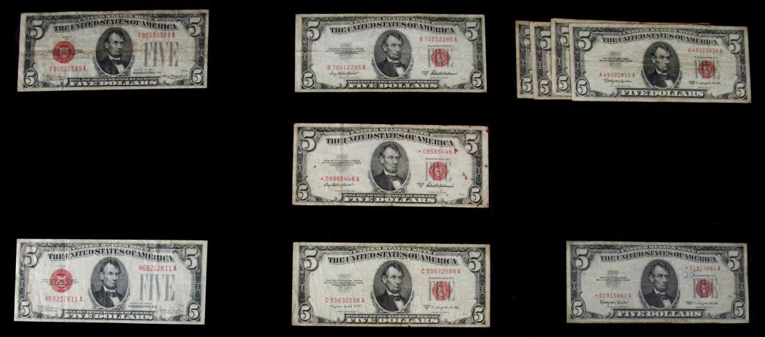 Ten $5 Legal Tender Notes (1 of 7)