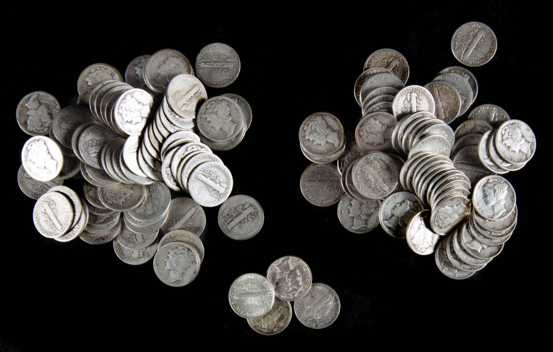 [USA] 150 Mercury Dimes, 1916-45 (1 of 4)