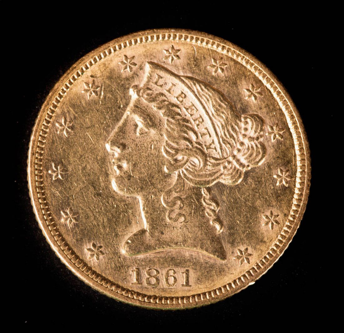 [US] 1861 Coronet $5 Gold Half Eagle (1 of 2)
