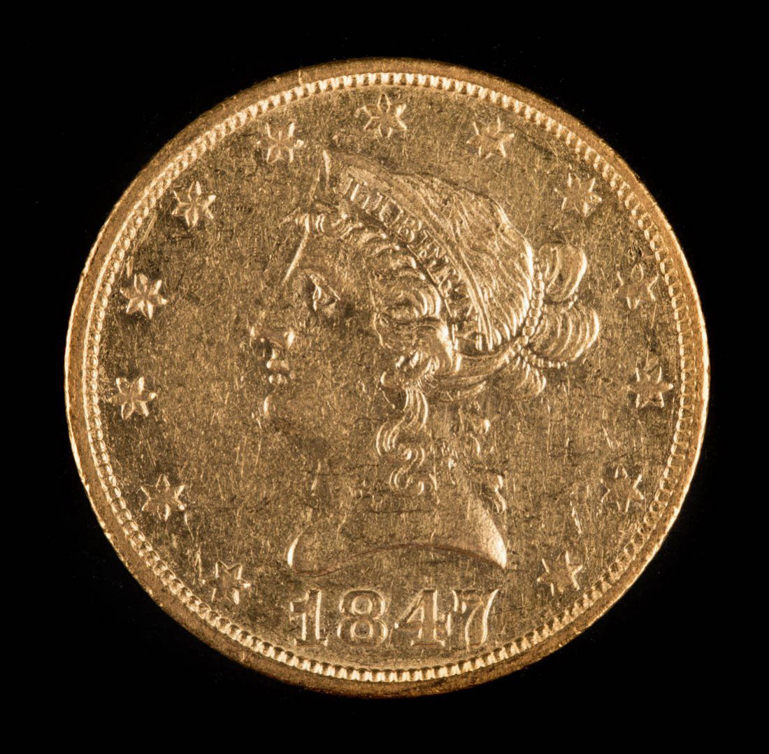 [US] 1847-O $10 Coronet Gold Eagle (1 of 2)