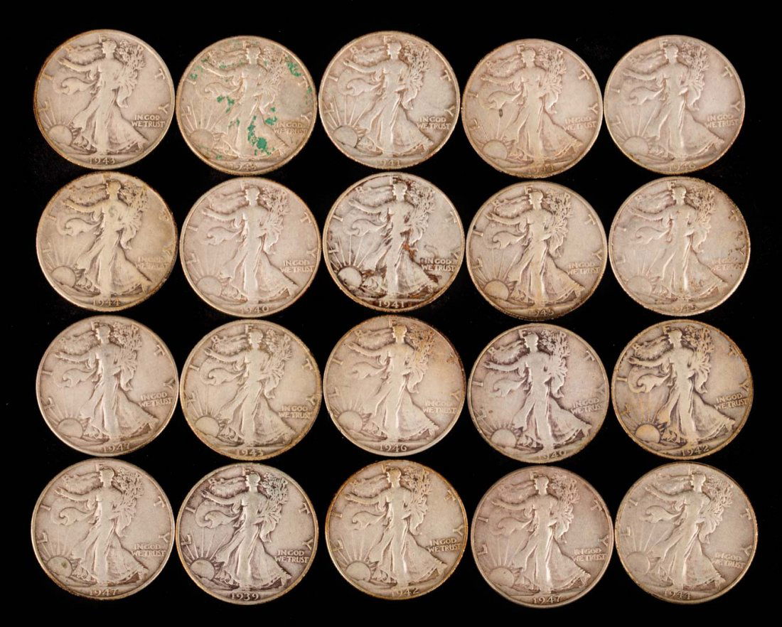 [USA] 20 Walking Liberty Half Dollars (1 of 5)