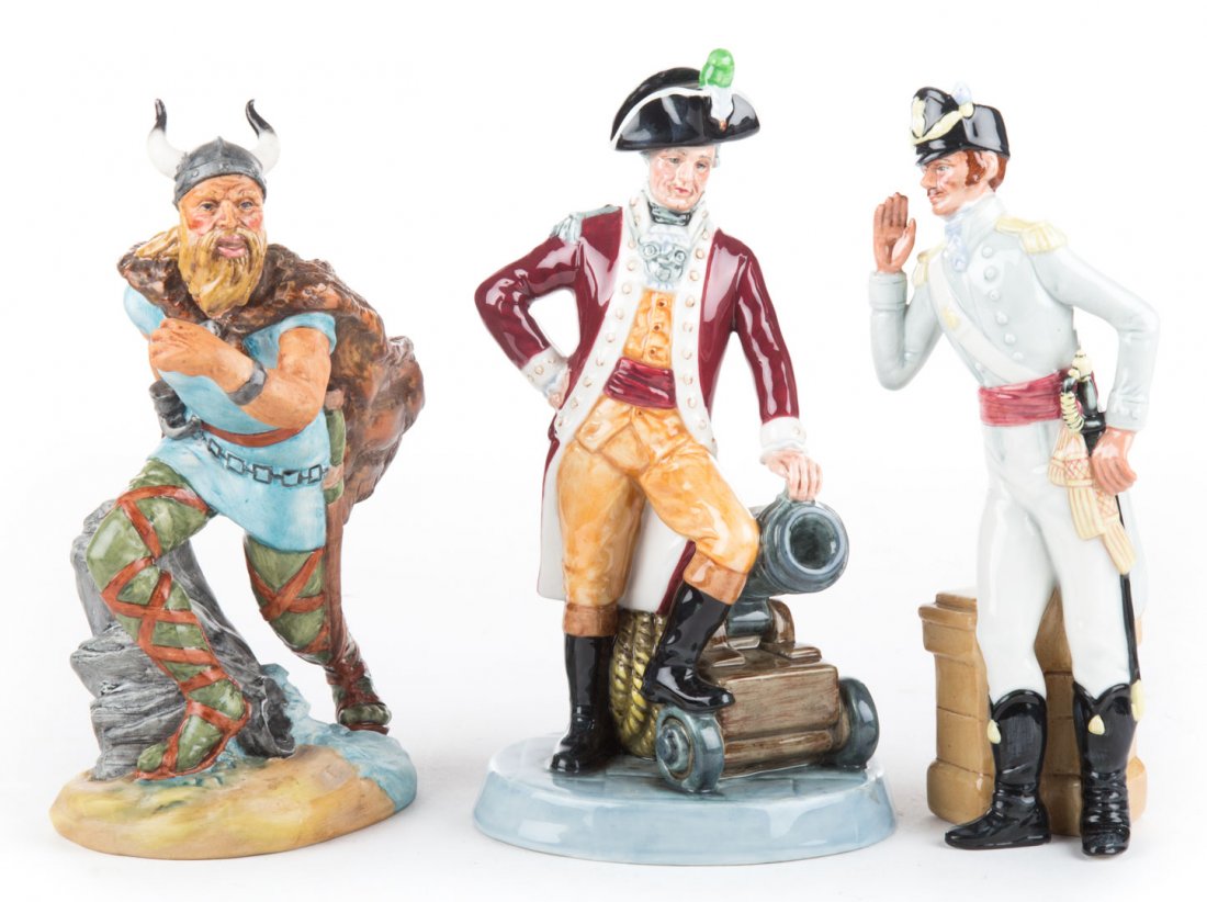 Three Royal Doulton china figures (1 of 8)