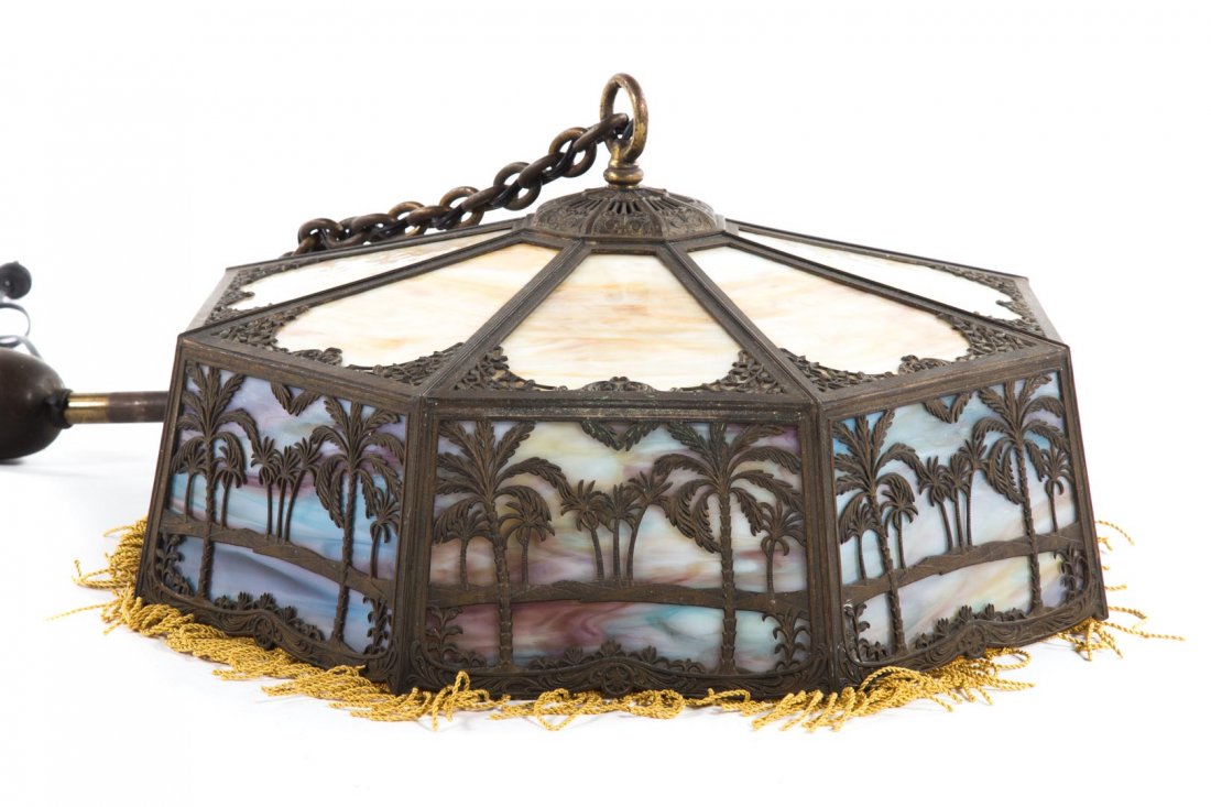 Bradley & Hubbard Oasis Sunset hanging lamp (1 of 3)