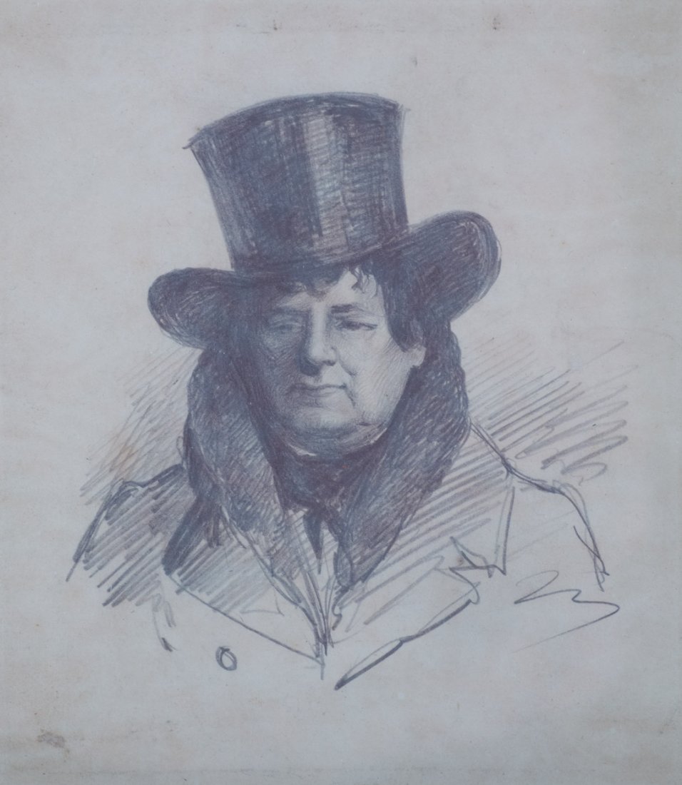 Attr. to Joseph Haverty. Daniel O'Connell, pencil (1 of 3)