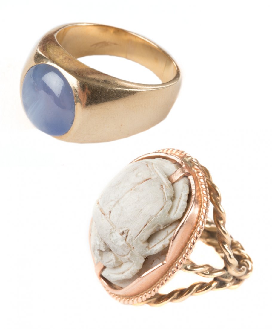 A Star Sapphire Ring and a Scarab Ring (1 of 6)