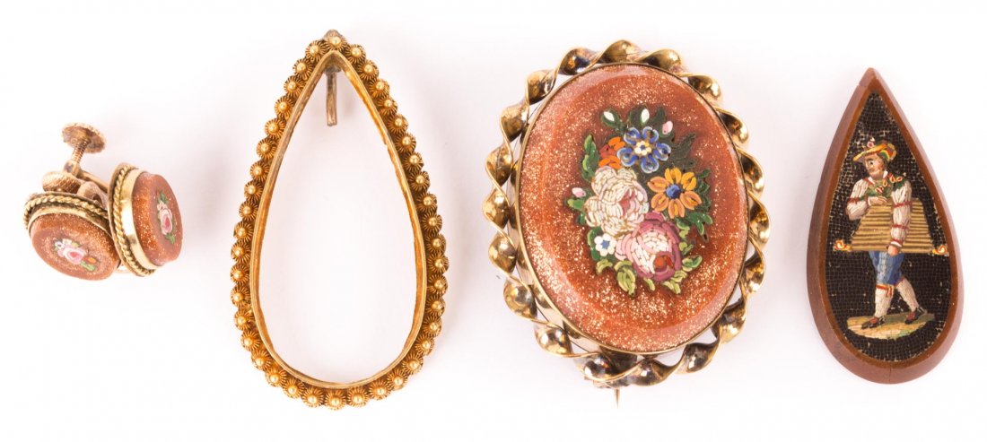 A Victorian Micro Mosaic Set (1 of 5)