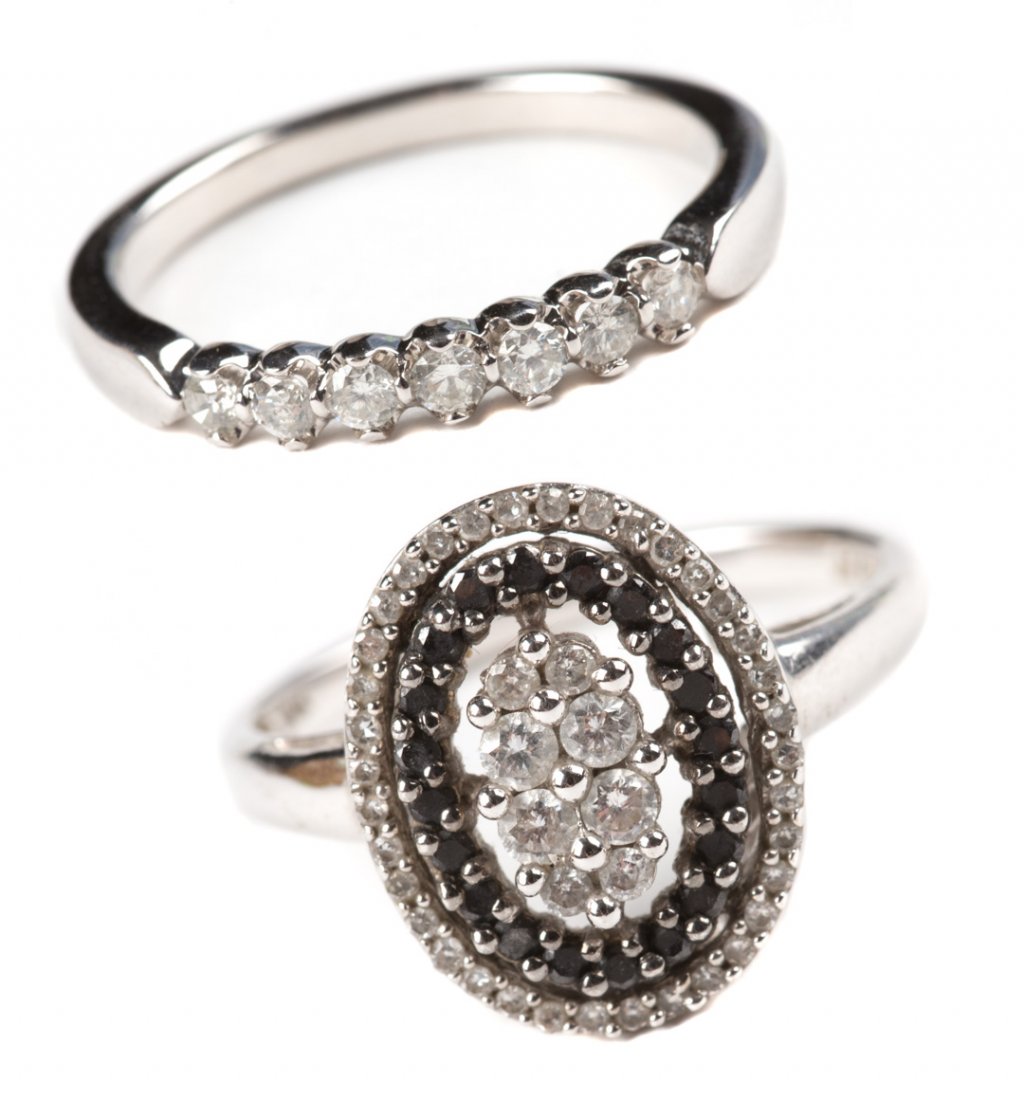 Two 14K White Gold and Diamond Rings (1 of 8)