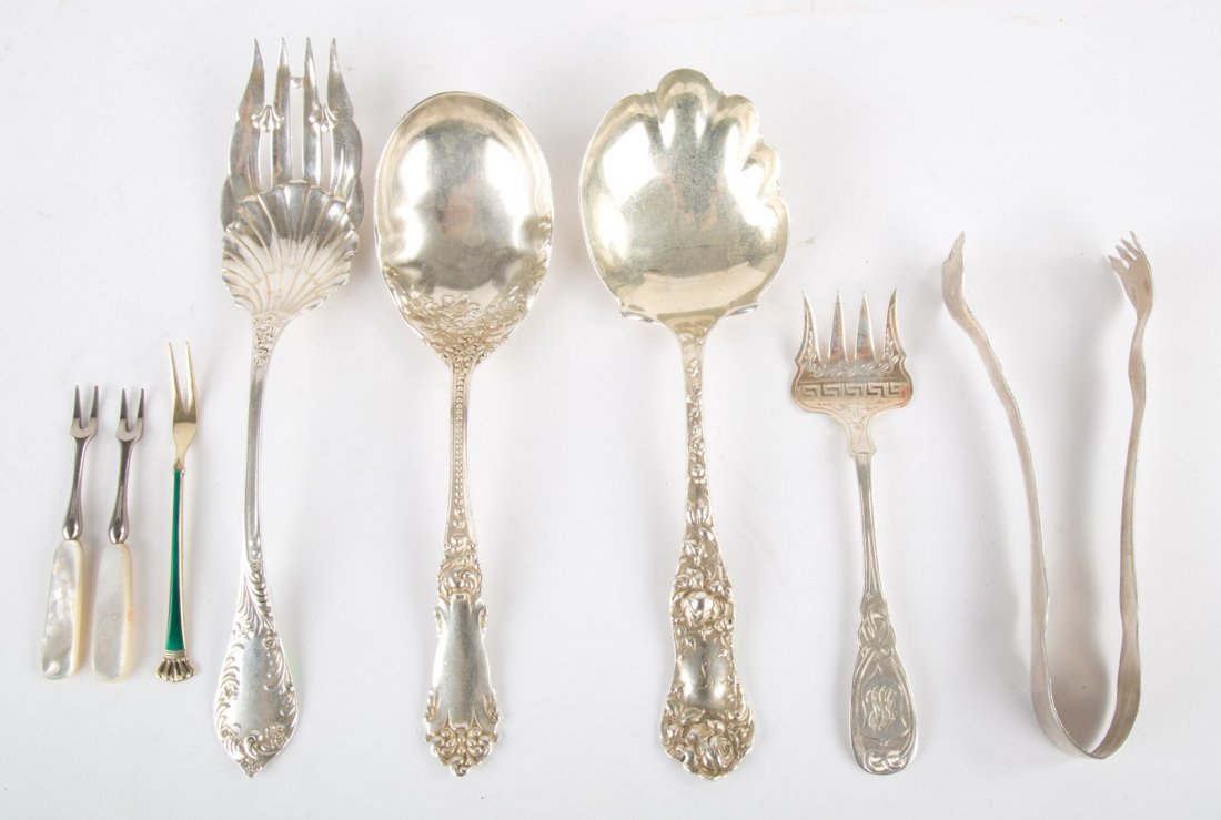 Five American sterling silver serving articles (1 of 7)