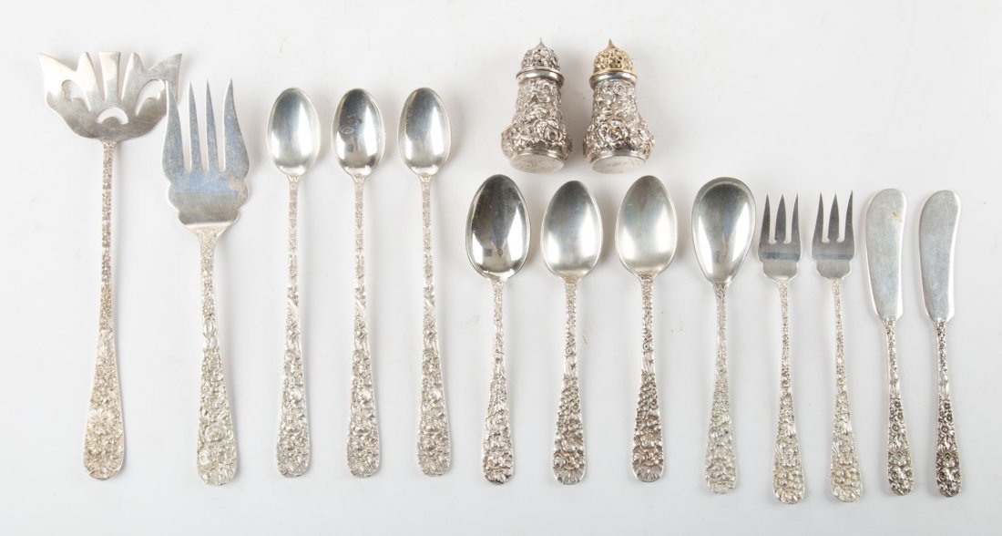 Stieff "Rose" sterling flatware & serving pieces (1 of 7)