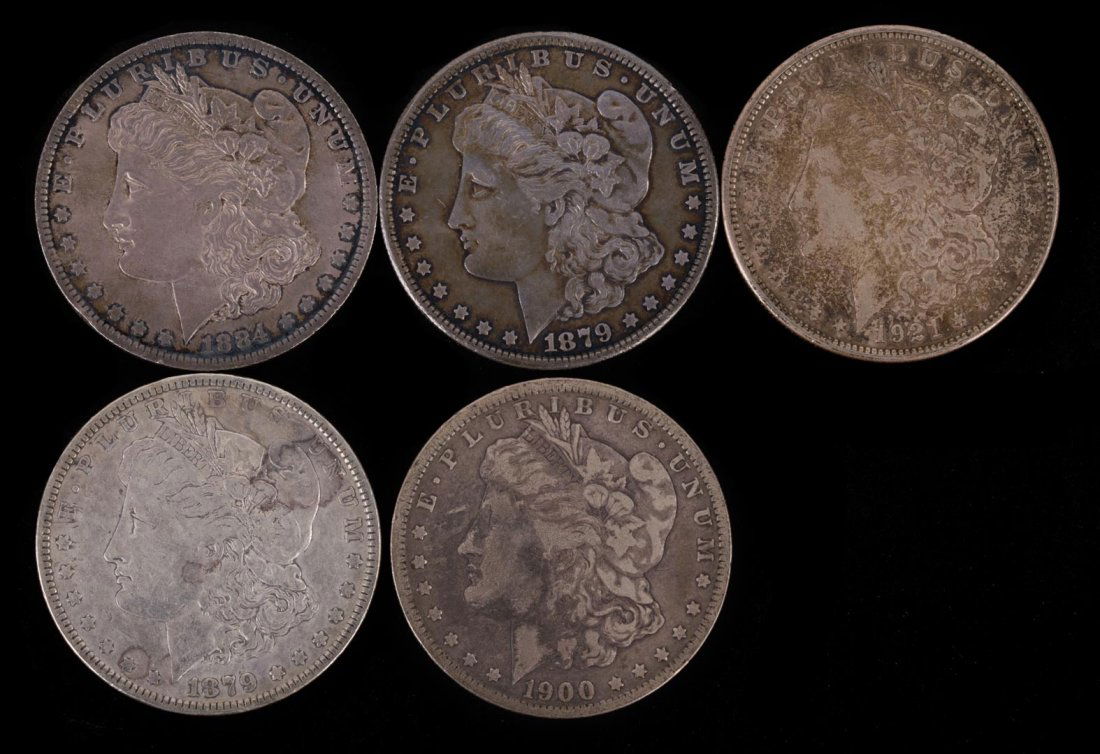 [USA] 5 Morgan Dollars (1 of 2)