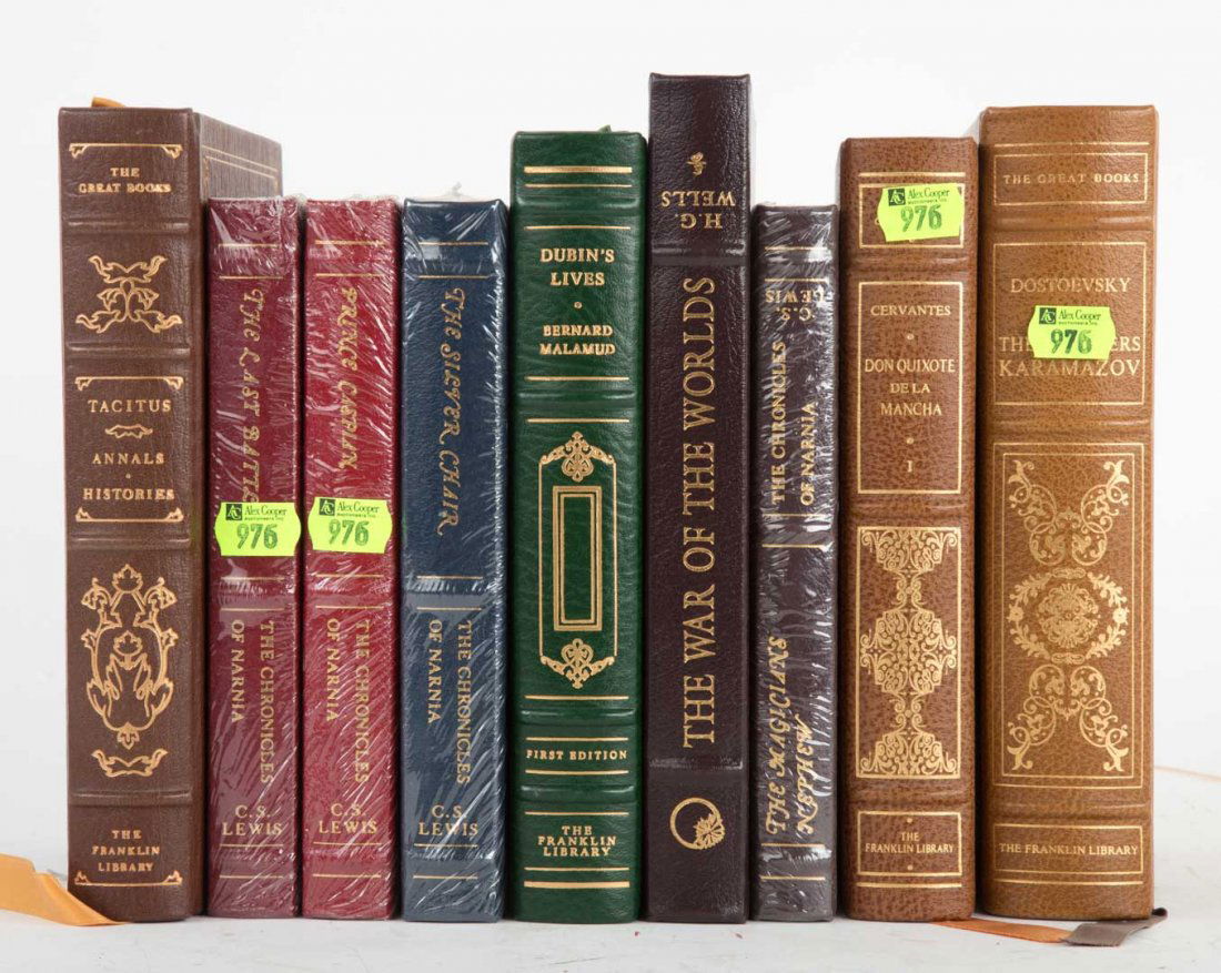 Books, Franklin Library leather -9 Volumes (1 of 2)
