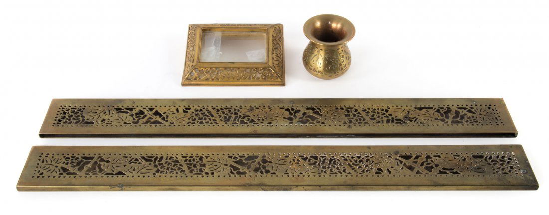 Four Tiffany gilt-metal Grapevine desk articles (1 of 6)