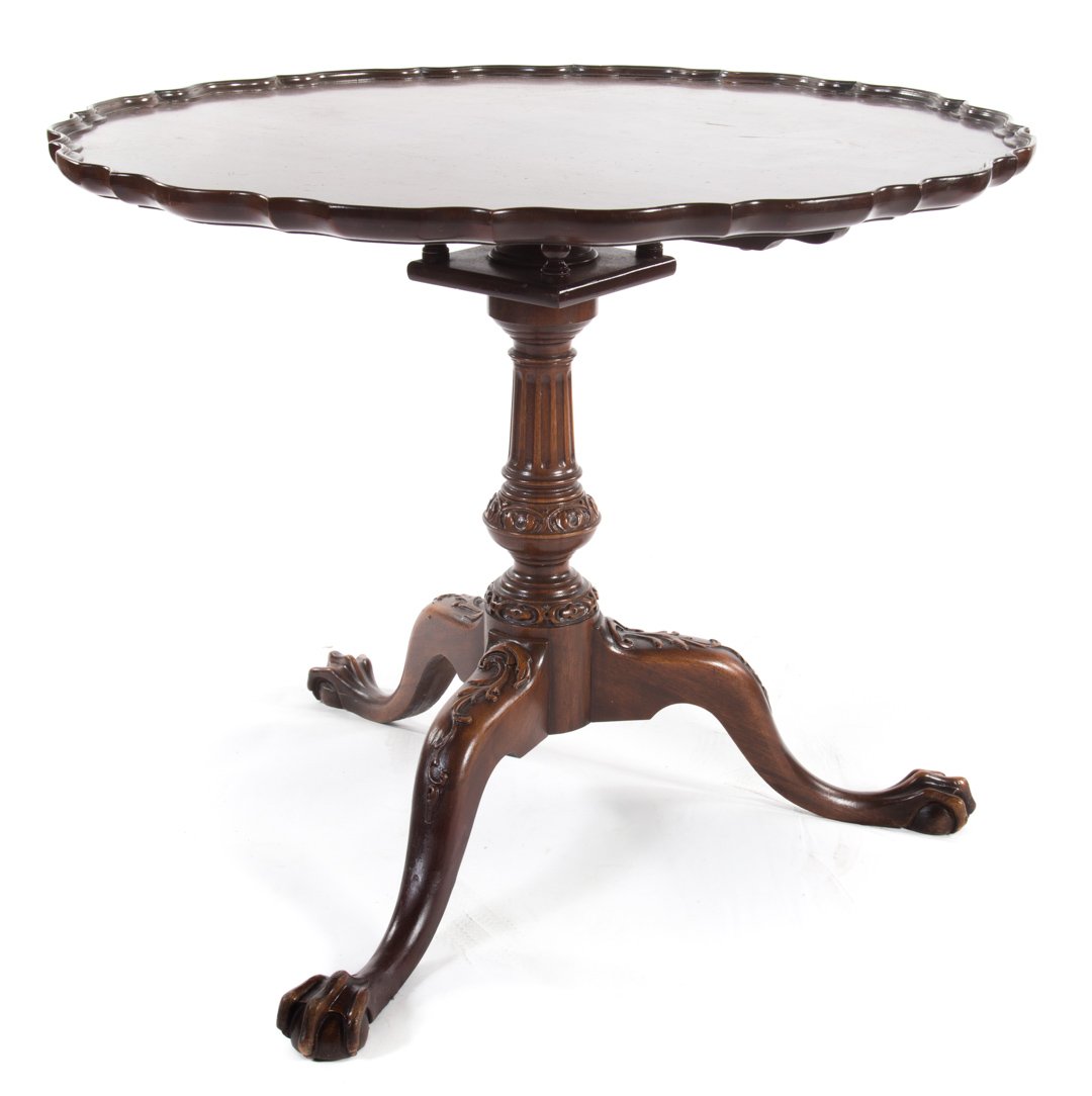 Chippendale style carved mahogany tea table (1 of 5)