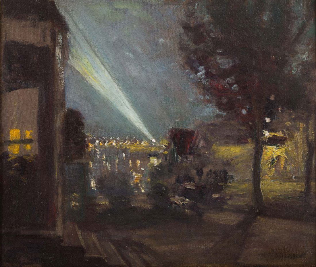 Hal Robinson "Gloucester Harbor," oil on board (1 of 4)