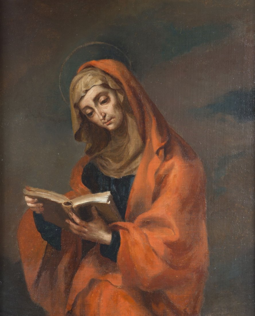 Continental School, 19th c. Saint Reading, oil (1 of 4)