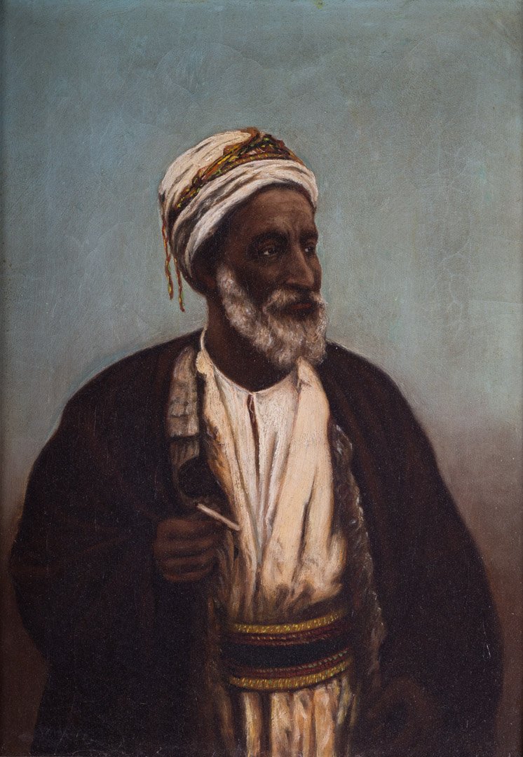 Artist Unknown, 19th c. Arabian Gentleman, oil (1 of 4)