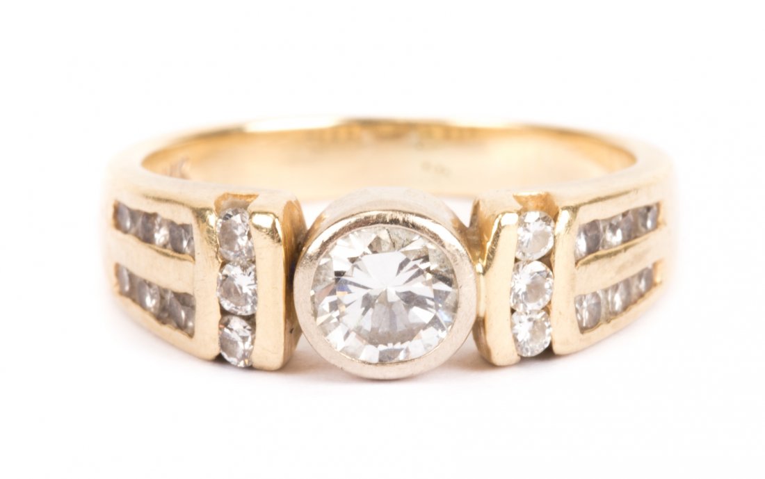 A Lady's Gold Diamond Ring (1 of 5)
