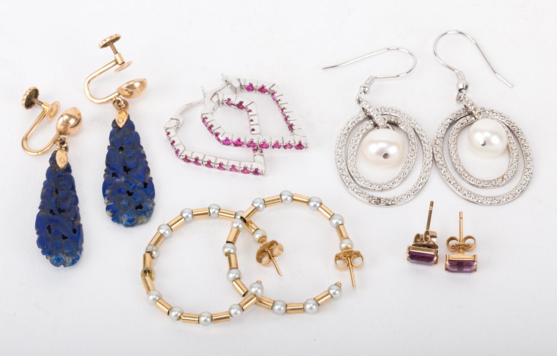 Five Pairs of Gold Earrings (1 of 3)