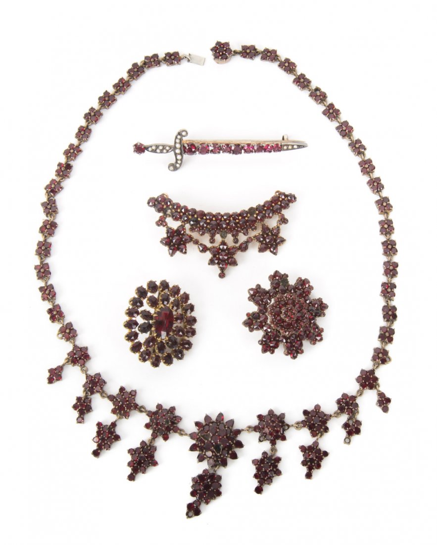A Collection of Bohemian Garnet Jewelry (1 of 5)